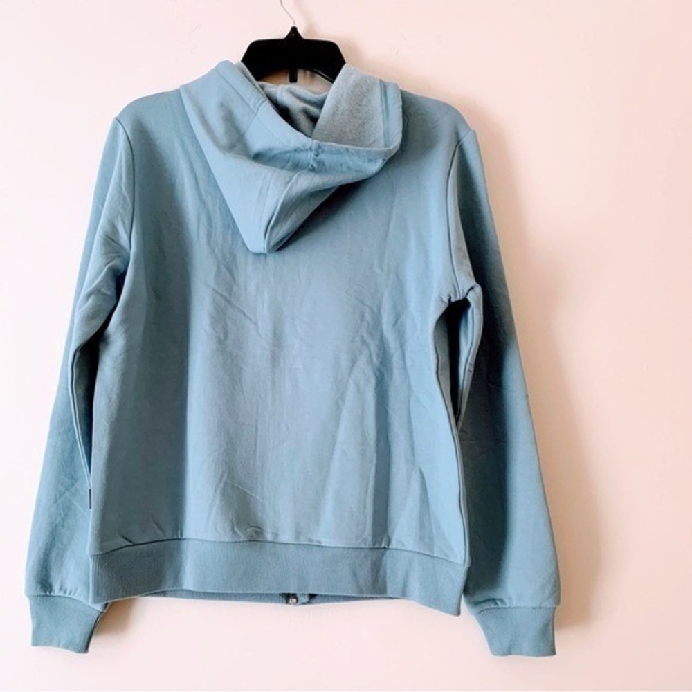 Eddie Bauer, Women's full zip hoodie. Chambray blue.Ultrasoft. 4-way stretch S - Picture 4 of 8